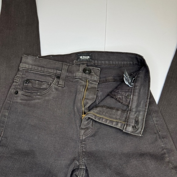 Hudson Barbara High Waist Super Skinny Jeans Size 25 Brown Stretch - Picture 7 of 15